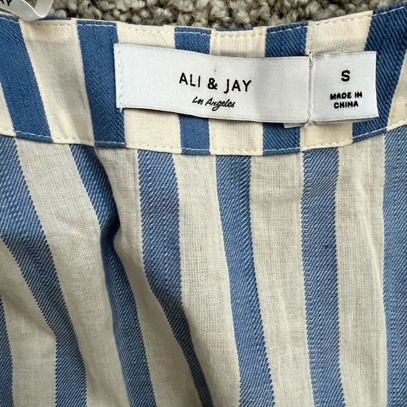 Ali & Jay Tie Wrap Stripped V-Neck Dress Boho Coastal-S - Picture 13 of 14